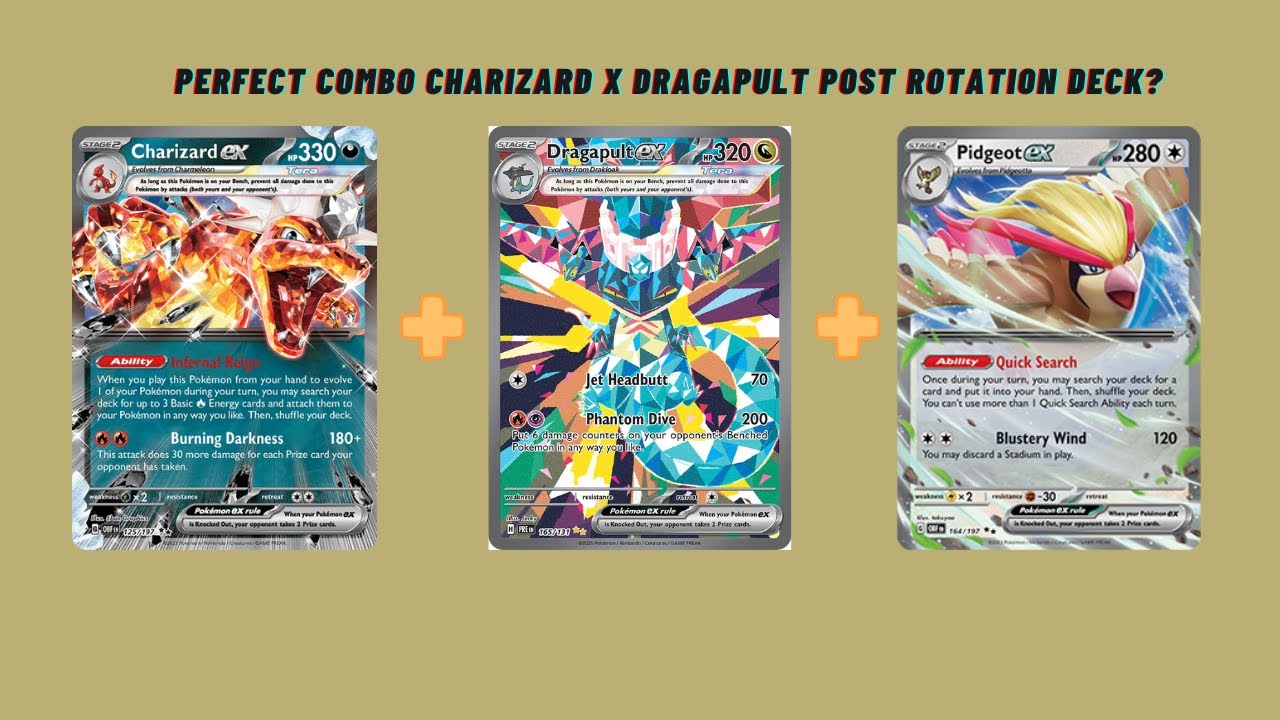Very consistent Dragapult Charizard Ex deck. Post rotation!