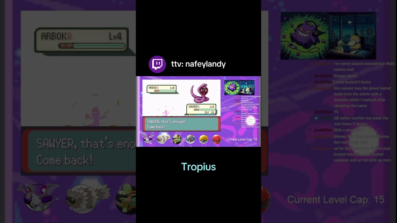 we will NOT be sweeping the elite four with Tropius the Linoone