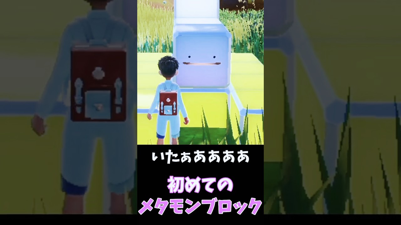 【かわいい💕】初見メタモンブロックで興奮！でも誰かが閉じ込められて🙀る！？🙀【ポケモンSV】　#shorts