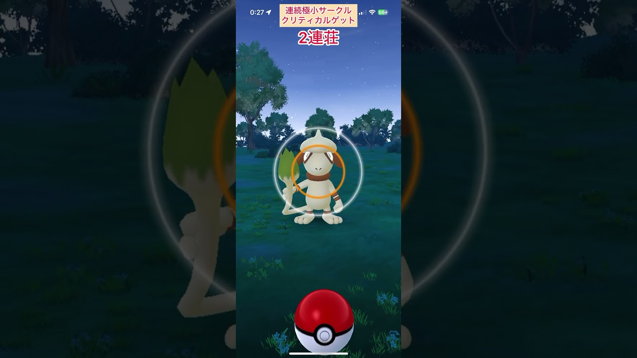 ５連続極小サークルクリティカルゲット！ドーブルドーブルドーブルドーブル最後はとぅーとぅー【ポケモンGO】