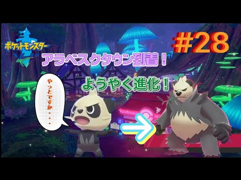 #28 【ポケモン剣盾】ヤンチャムがついに！アラベスクタウンに到着！