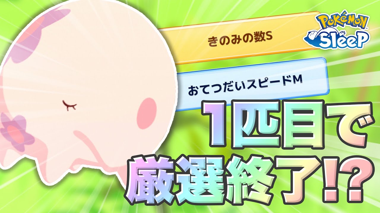 【ポケモンスリープ】えっ…ムンナ1匹目で厳選終了！？！？