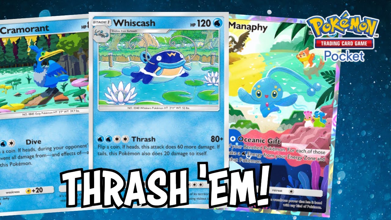 Whiscash Deck! Feat. Cramorant/Manaphy! [Pokemon TCG Pocket]