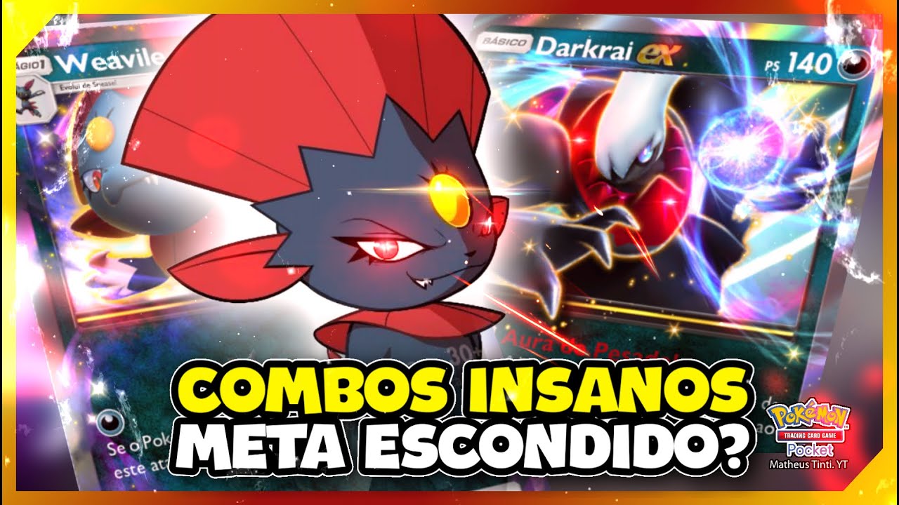 COMBOS INSANOS! Como jogar com Weavile e Darkrai no TCG Pocket! 😈💥 | Pokémon TCG Pocket #113
