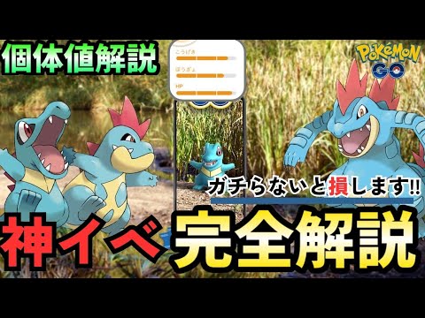 （激アツ復刻）ワニノコ復刻コミュデイ！イベント内容、おすすめ立ち回り、ＳＰ背景、GBLオススメ個体値紹介！　ポケモンGO　コミュデイ