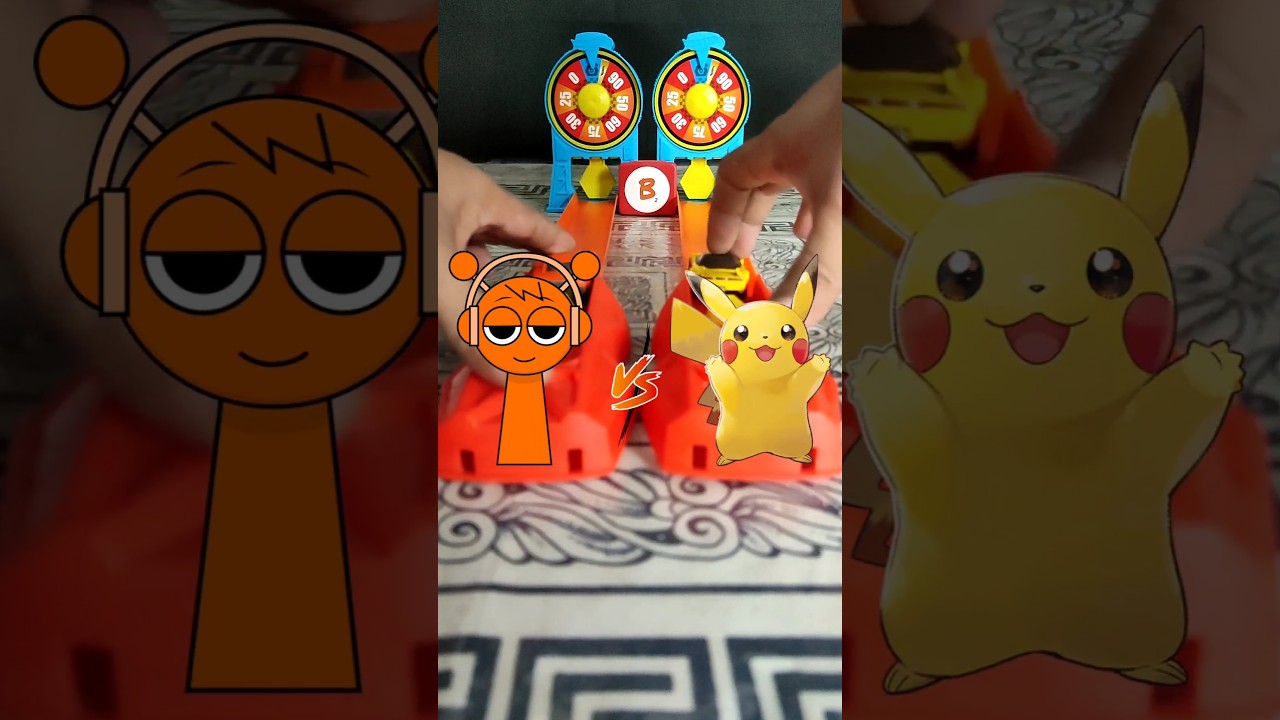 ホットウィール 🏁 オーレン・スプンキ VS ピカチュウポケモン / Hot Wheels ASMR 🏁 Oren Sprunki VS Pikachu Pokémon