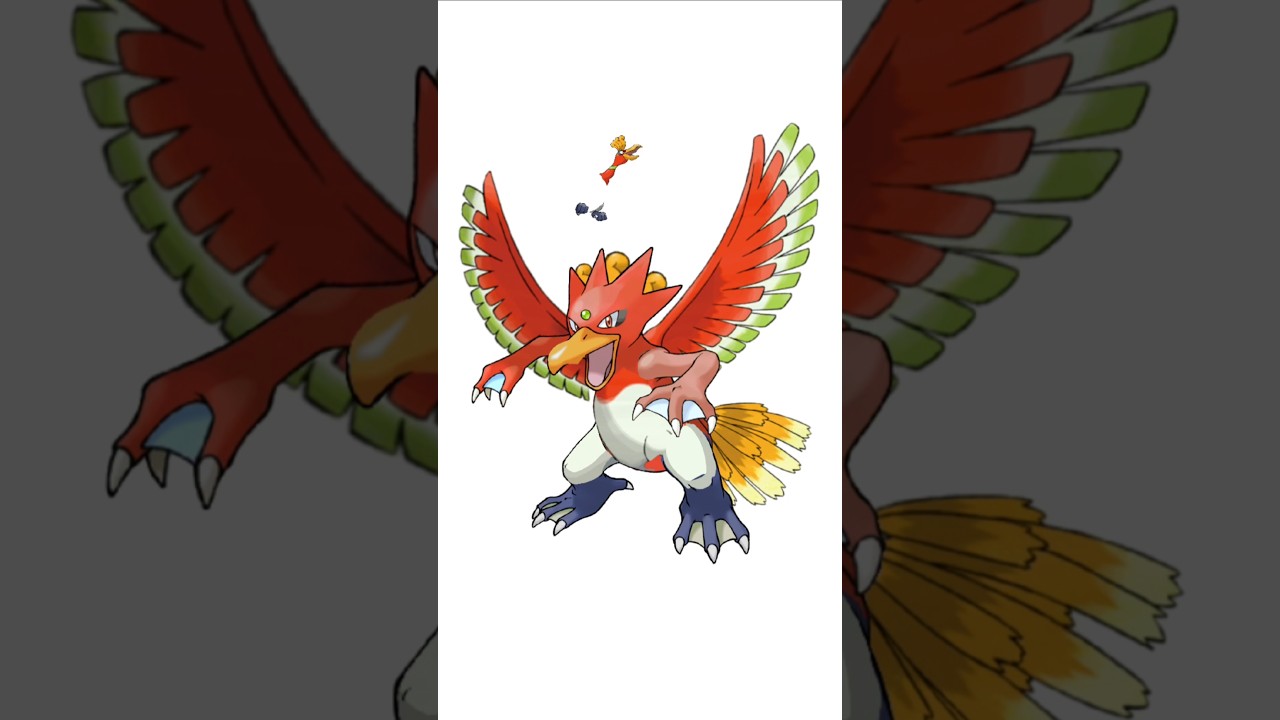 ゴルダック＋ホウオウ合成。鳥人ガルーダ　#ポケモンフュージョン #改造ポケモン  #伝説のポケモン #最強ポケモン #pokemon