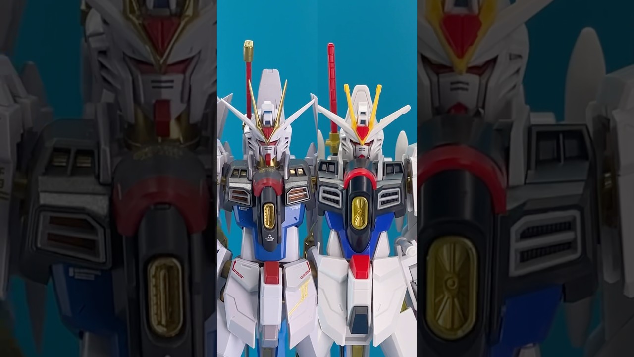 マイティーストライクフリーダムガンダムのHGとメタロボを見比べる