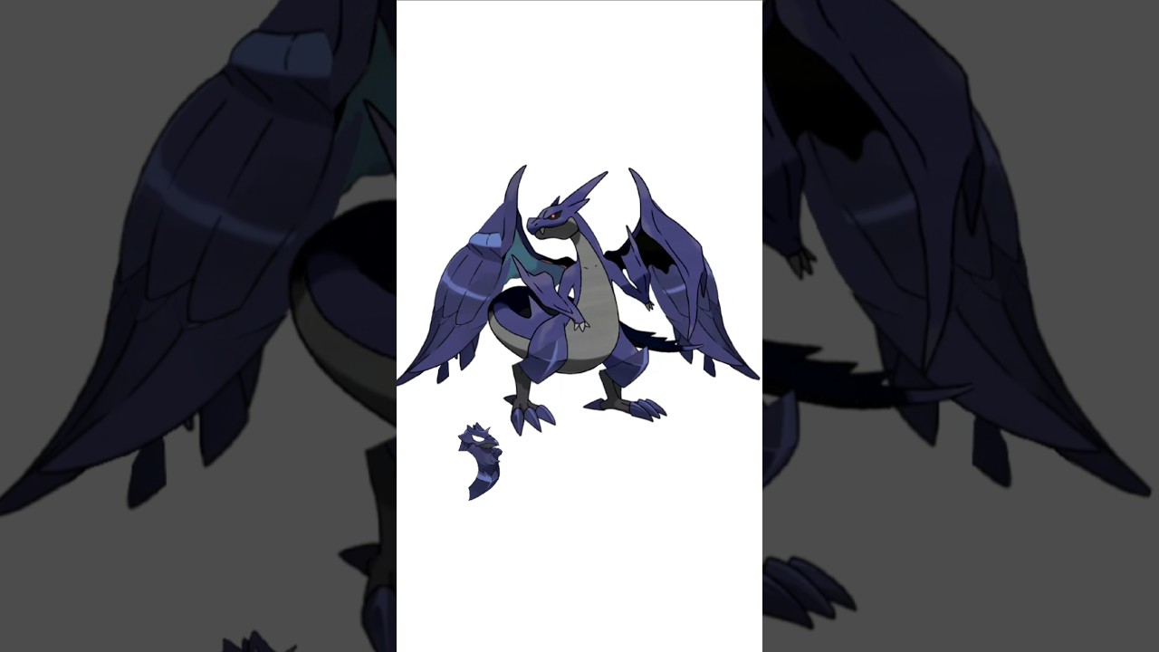 メガリザードンY＋アーマーガア合成。黒鳥竜　#ポケモンフュージョン #改造ポケモン  #伝説のポケモン #最強ポケモン #pokemon