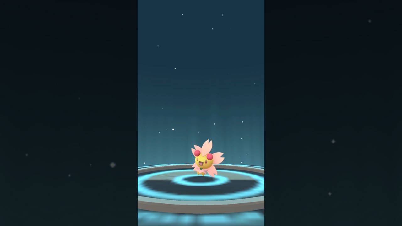 【 ポケモンgo 】 チェリンボ → チェリム ！桜開花宣言らしいので記念進化！【 うさぴよの巣 】#cherubi #cherrim #pokemongo #開花宣言