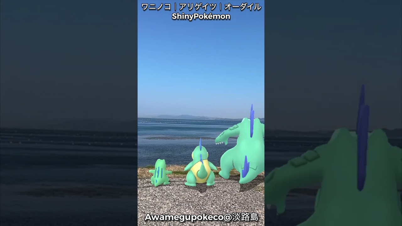 ワニノコ｜Totodile｜アリゲイツ｜Croconaw｜オーダイル｜Feraligat｜ShinyPokémon【ポケモンGO】PoKeMoN GO AR｜AR動画｜GOsnapshot