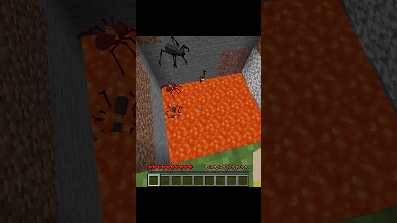 ミュータントスパイダーを倒そうとした結果！？ #shorts #minecraft