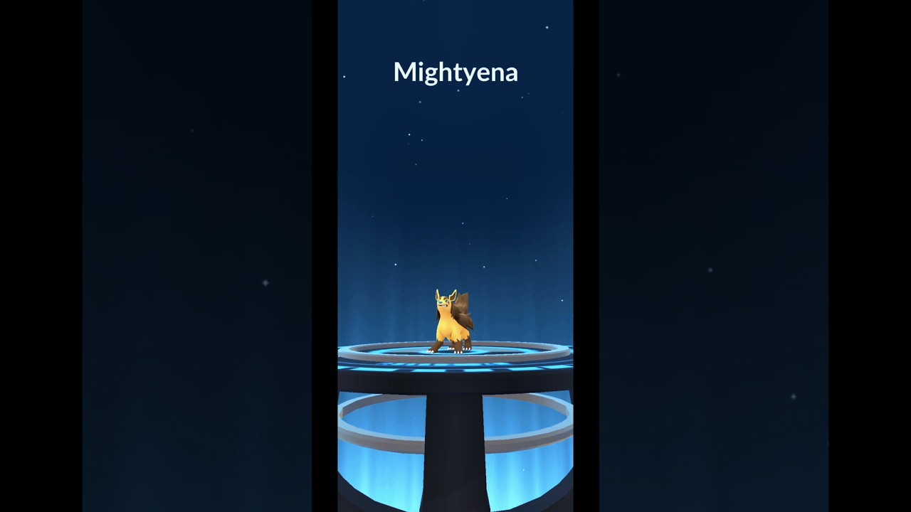 Shiny Poochyena to Mightyena Evolution | Pokemon GO #Shorts #Poochyena #Mightyena