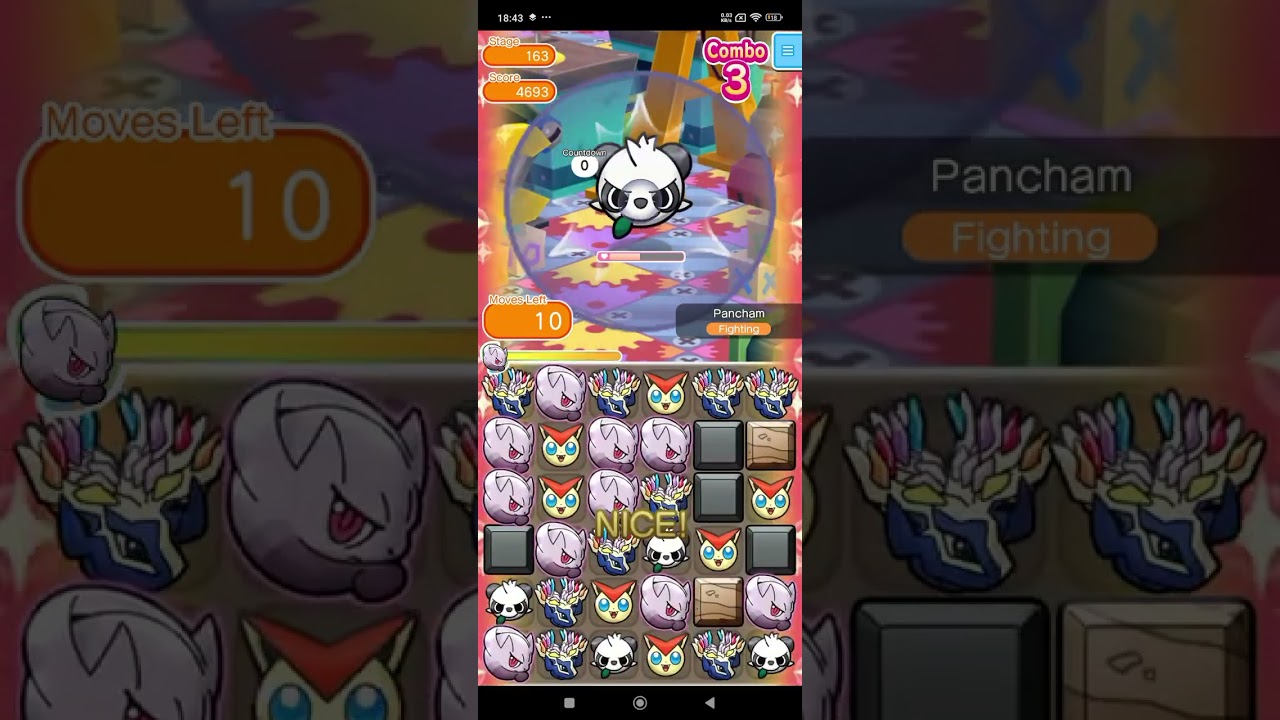 PANCHAM | POKEMON SHUFFLE MOBILE | STAGE 163 #pokemonshuffle #gaming #mobilegame #pokemon #pancham