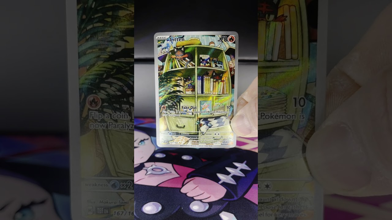 Pokemon Temporal Forces Litten Illustration Rare No. 167 Card