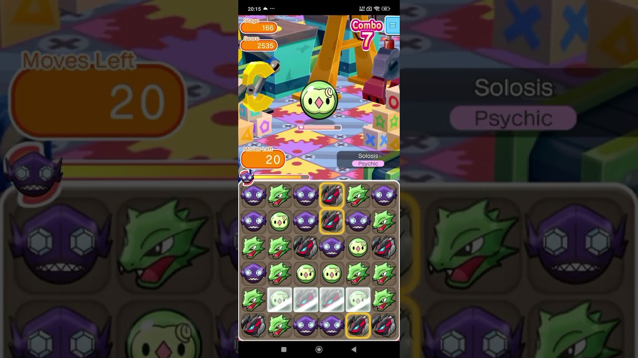 SOLOSIS | POKEMON SHUFFLE MOBILE | STAGE 166 #pokemonshuffle #gaming #pokemon #mobilegame #solosis