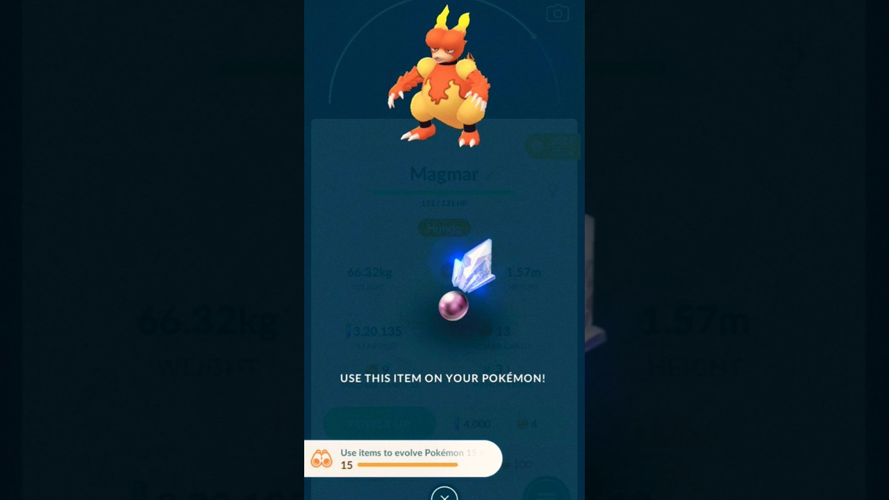 Magmar Evolved into 🔥 #pokemon #pokemongo #gaming #shorts