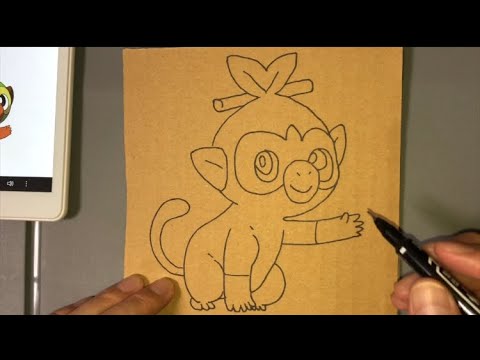How To Draw Grookey サルノリ 虹パパ #87【pokemon】