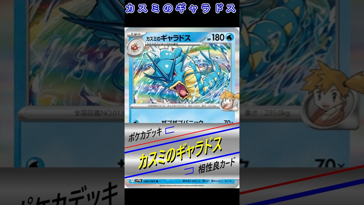 ポケモンカードデッキ カスミのギャラドスex #shorts #ポケモンカード #ポケカ #ポケカデッキ  #pokemon