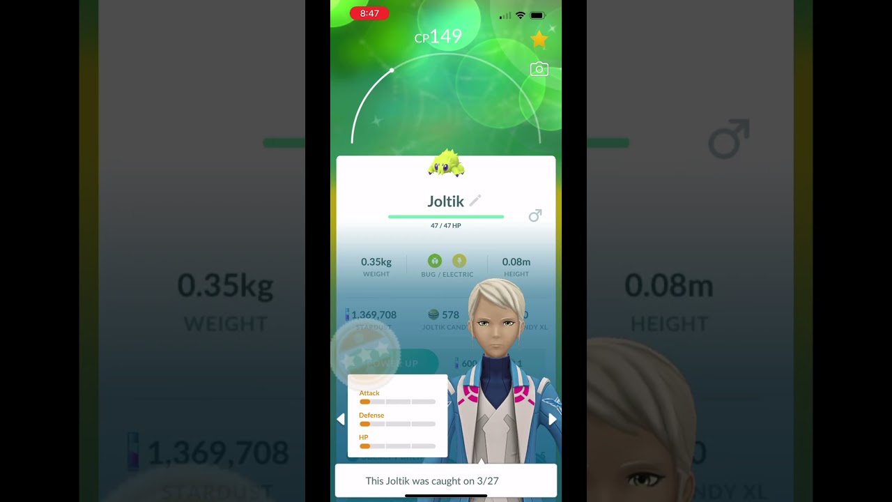 Shiny Joltik #pokemon #pokemongo #shinypokemon #shorts #tick #thetick #bug #joltik #pokemonshorts