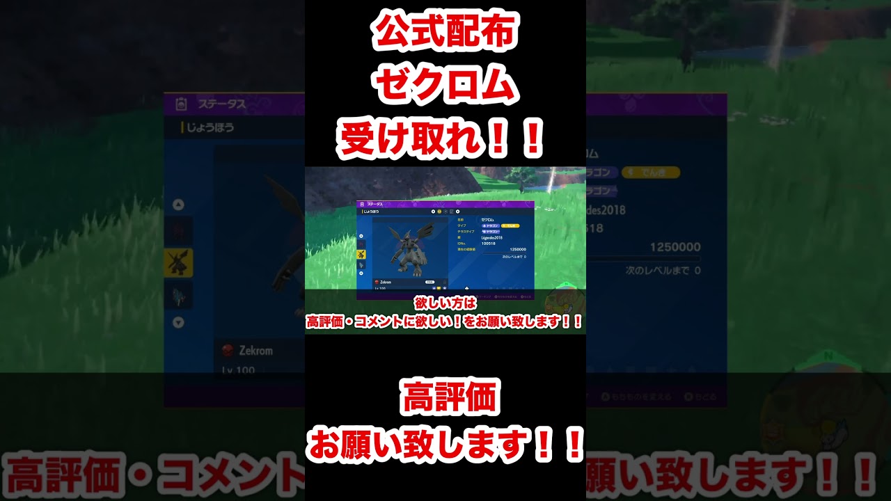 公式配布ゼクロム受け取れ！！【ポケモンSV/スカーレット/バイオレット】#ポケモンスカーレット #ポケモンバイオレット #スカーレットバイオレット @aespa_aqua