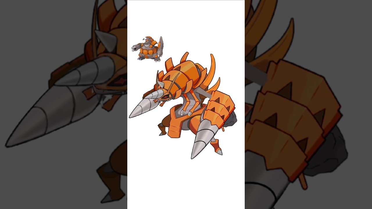 グソクムシャ＋ドサイドン合成。ドリル装備　#ポケモンフュージョン #改造ポケモン  #伝説のポケモン #最強ポケモン #pokemon