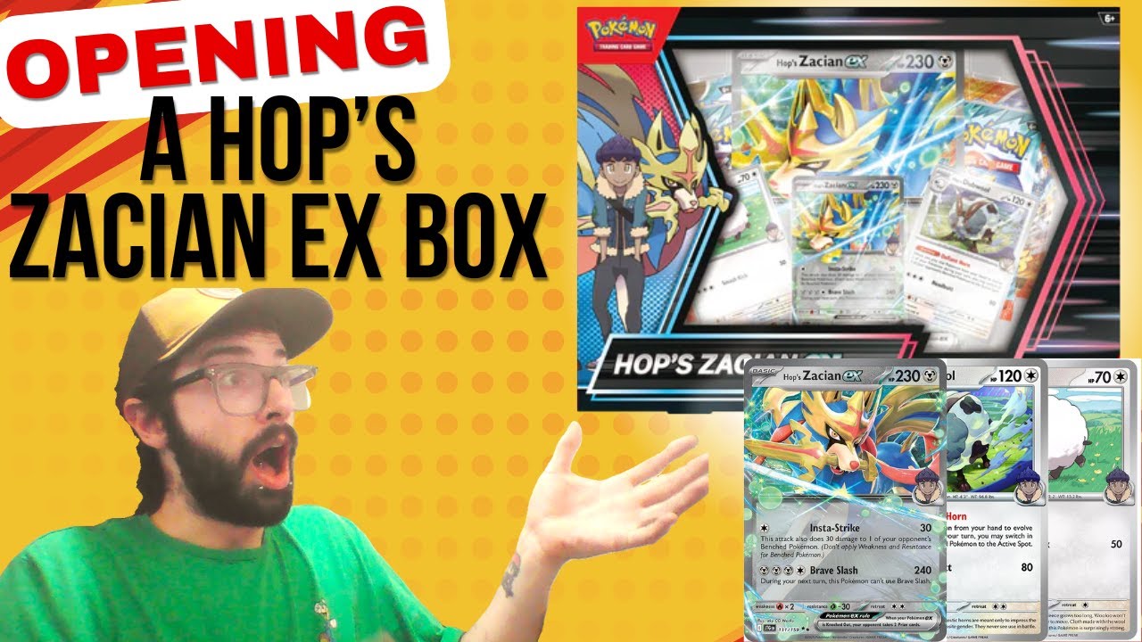 Hop's Zacian is a CRAZY GOOD Card!!!! Pokemon Cards Hop's Zacian EX Box TCG Pack Opening!!!!