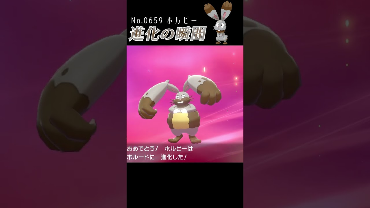 【ポケモン剣盾】ホルビー 進化の瞬間 #shorts