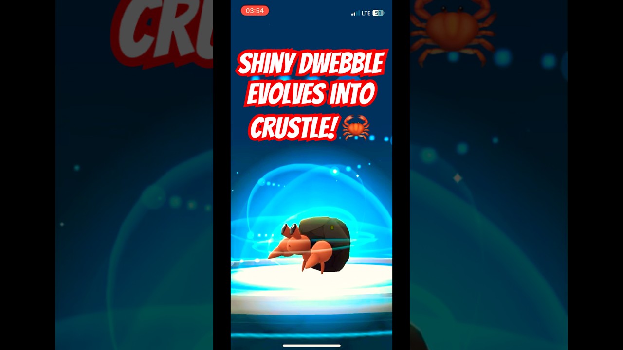 ✨ Shiny Dwebble evolves into Crustle! 🦀🪨 #shinydex #shinylivingdex #pokemongo #unova #shiny