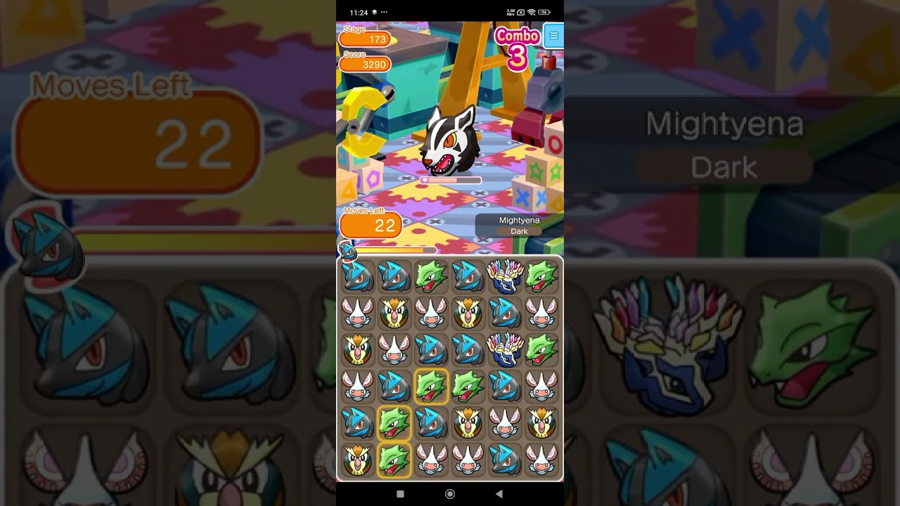 MIGHTYENA | POKEMON SHUFFLE MOBILE | STAGE 173 #pokemonshuffle #gaming #pokemon #mobilegame #mighty