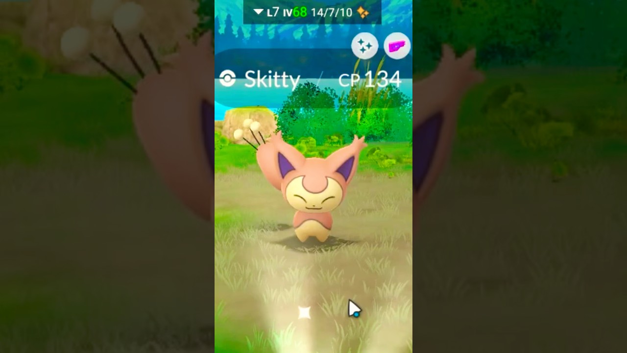 Shiny Skitty 🐈✨ #pokemongo #pokemon #wildshiny #shinypokemon
