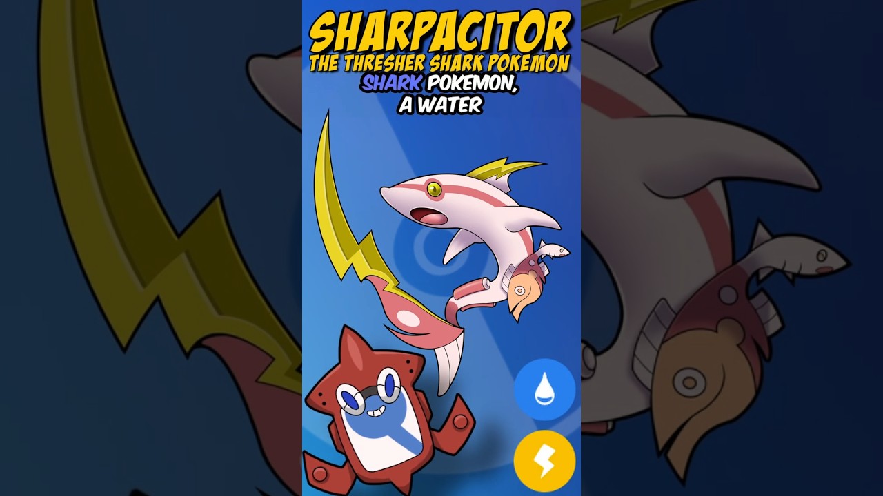 Sharpacitor - The Thresher Shark Pokemon #fakemon #pokemon #artcontest