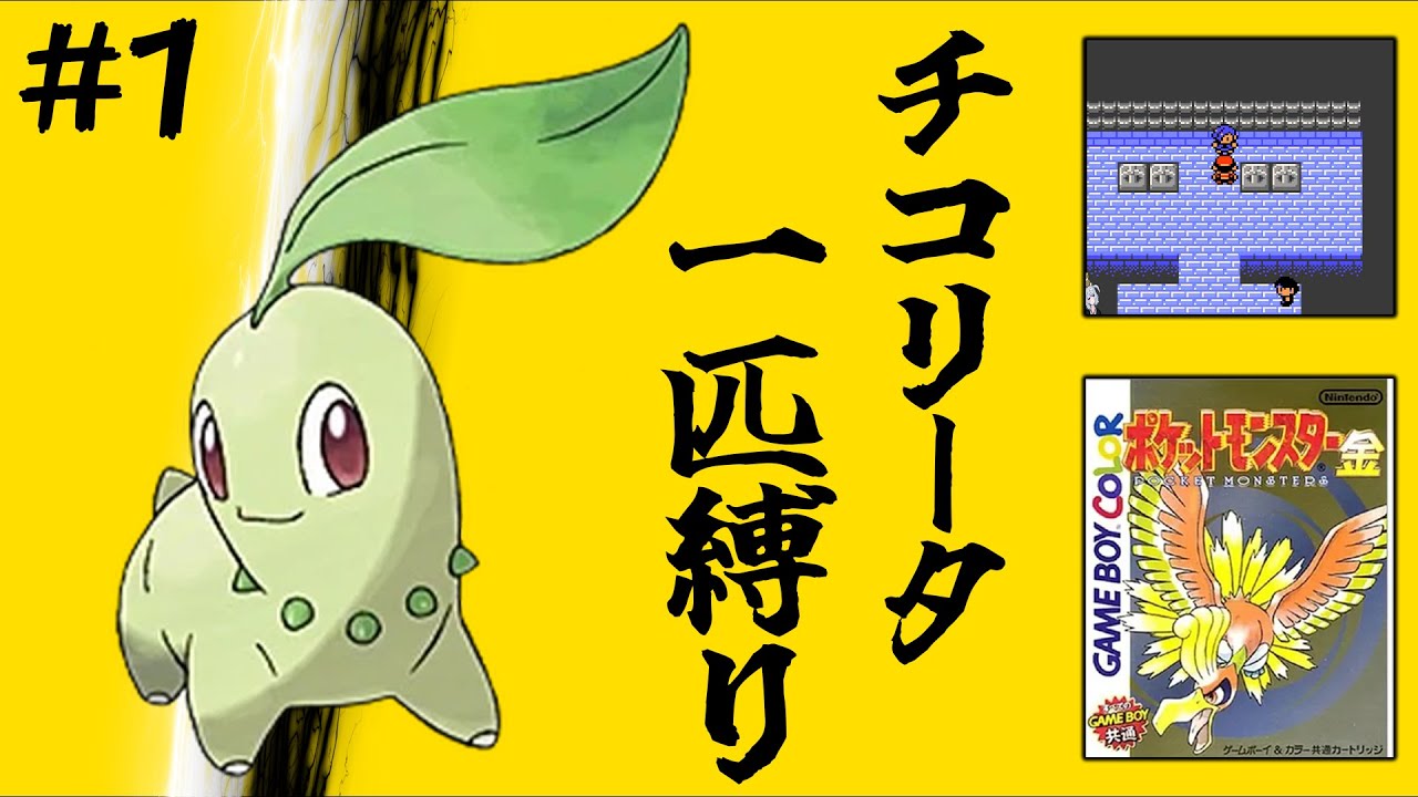 【ポケモン金銀】チコリータ一匹縛りで殿堂入り目指す。1