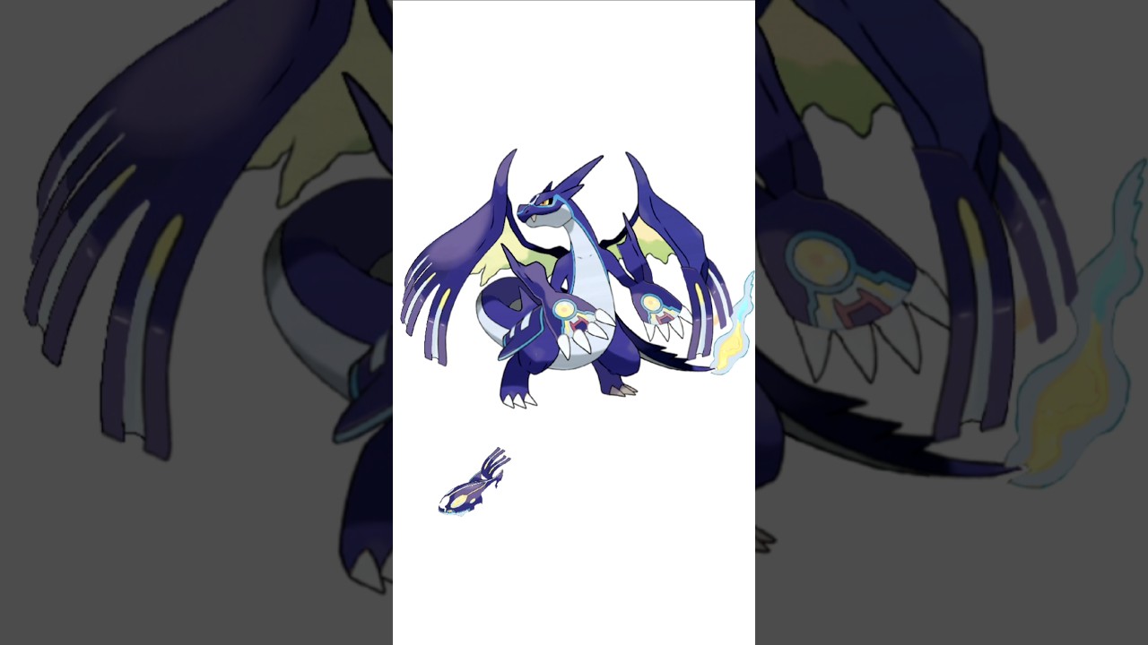 メガリザードンY＋ゲンシカイオーガ合成。　#ポケモンフュージョン #改造ポケモン  #伝説のポケモン #最強ポケモン #pokemon