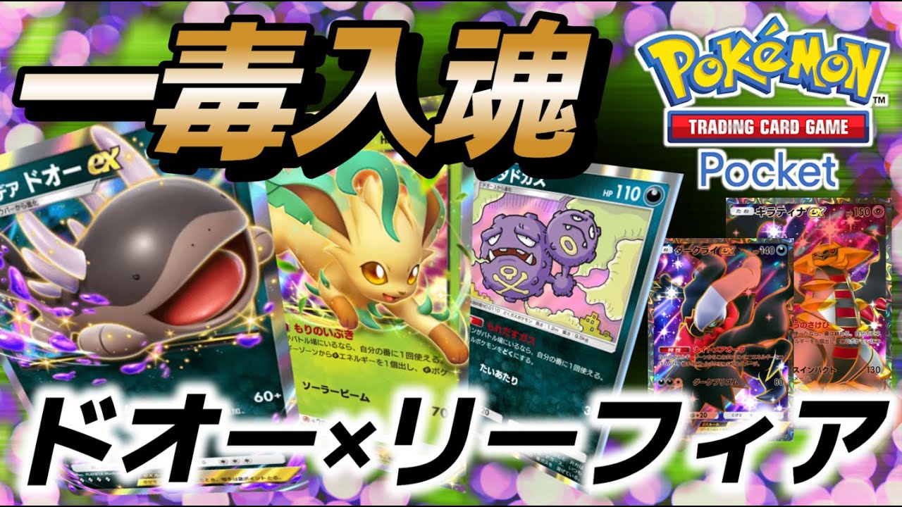【ポケポケ｜デッキ紹介】一毒入魂、高速サイクルと高火力！ドオー×マタドガス×リーフィア（Pokémon TCG Pocket）