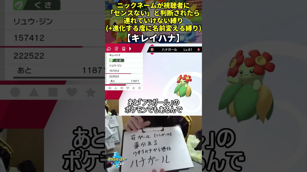 【ポケモン剣盾】ハイセンスニックネーム縛り命名集(キレイハナ)