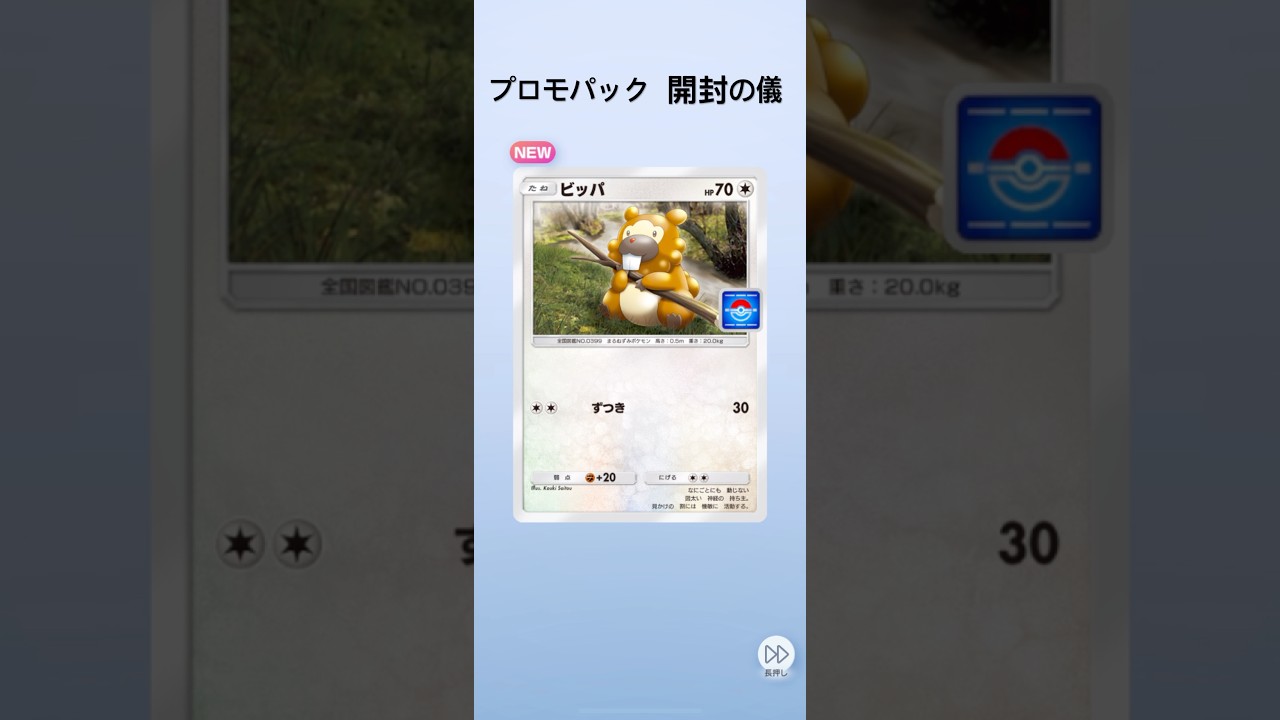 【ポケポケ】プロモパック開封【ビッパ】