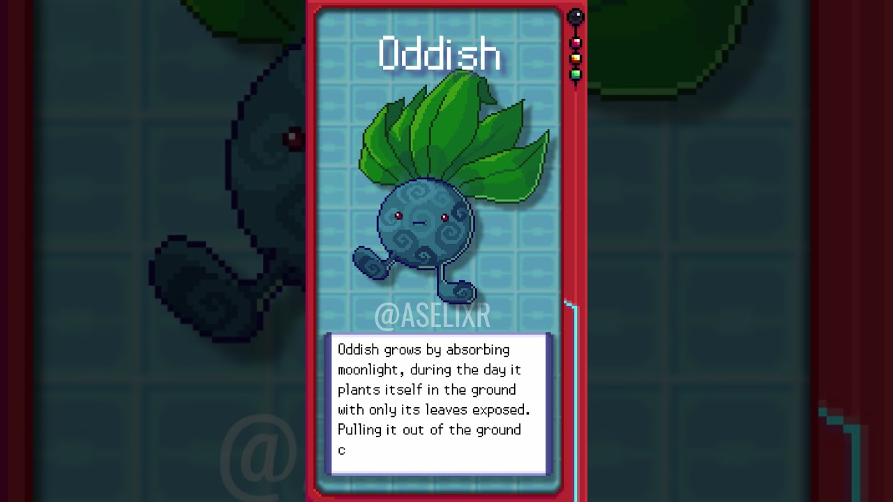 Making pixelart of every Pokemon: day 43| Oddish