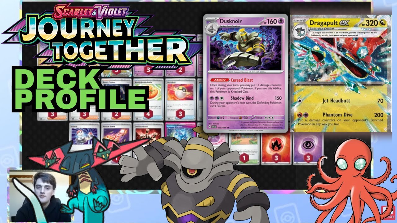 Pokemon Journey Together Dragapult Dusknoir Deck Profile !