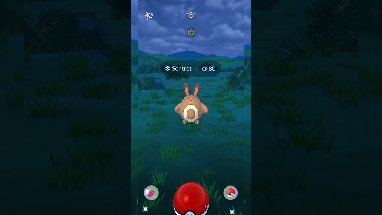 Catching a Sentret pokemon with 80cp #pokemongo #pokemon