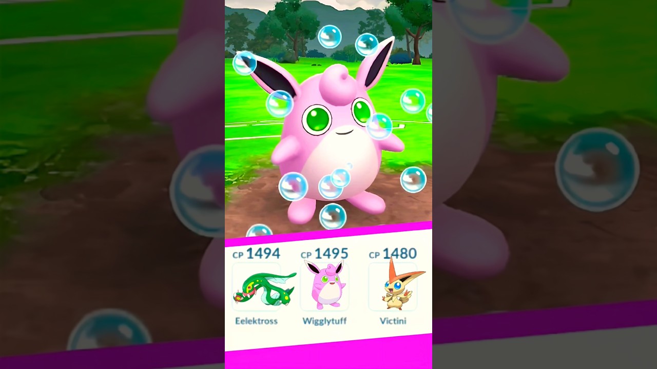 Shiny ✨ Wiglituff 💮 Victini 🔥 Shiny ✨ Eelektross ⚡ || ‎⁨@pokemongo⁩  #shorts #pokemongo #pvpbattles