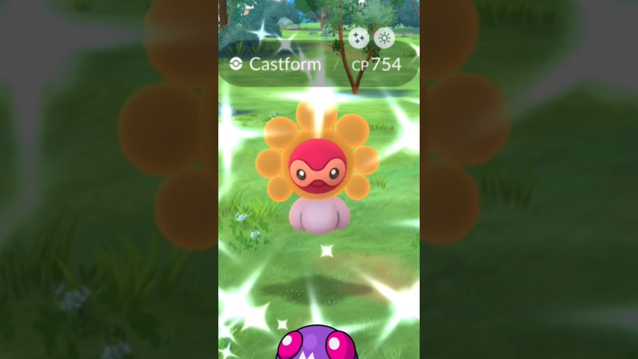 🤯 First Ever Shiny ✨Sunny ☀️ Castform In Wild Pokemon Go! #pokmongo #pokemon#ポケモンgo