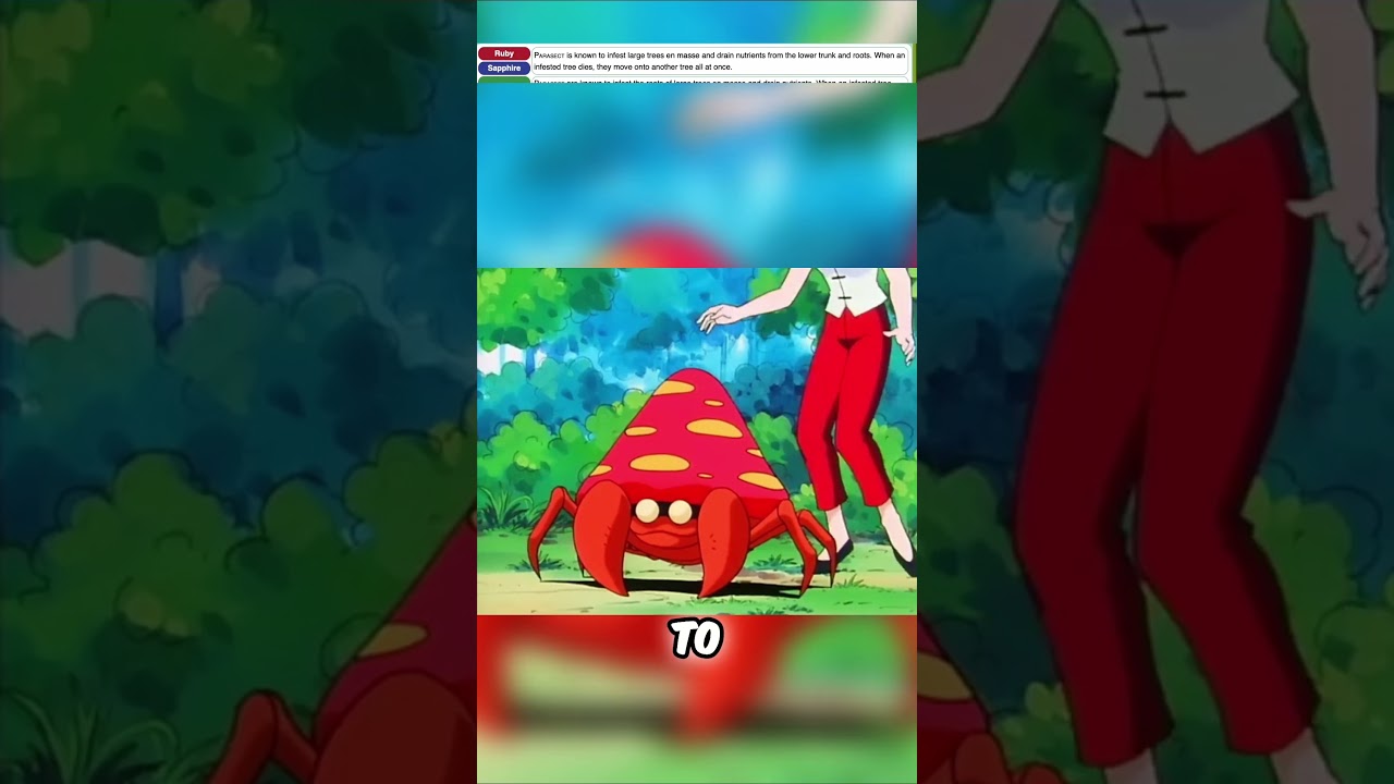 Parasect Pokedex Entry