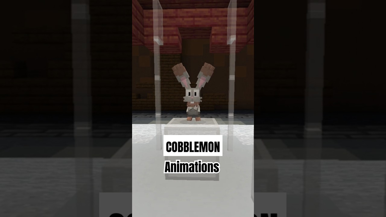 Bunnelby Animations:Cobblemon Minecraft Pokemon#cobblemon #pokemon #minecraft #animation #pixelart