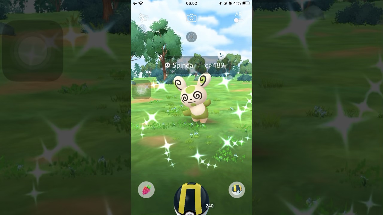 wohoooo i get shiny spinda from research