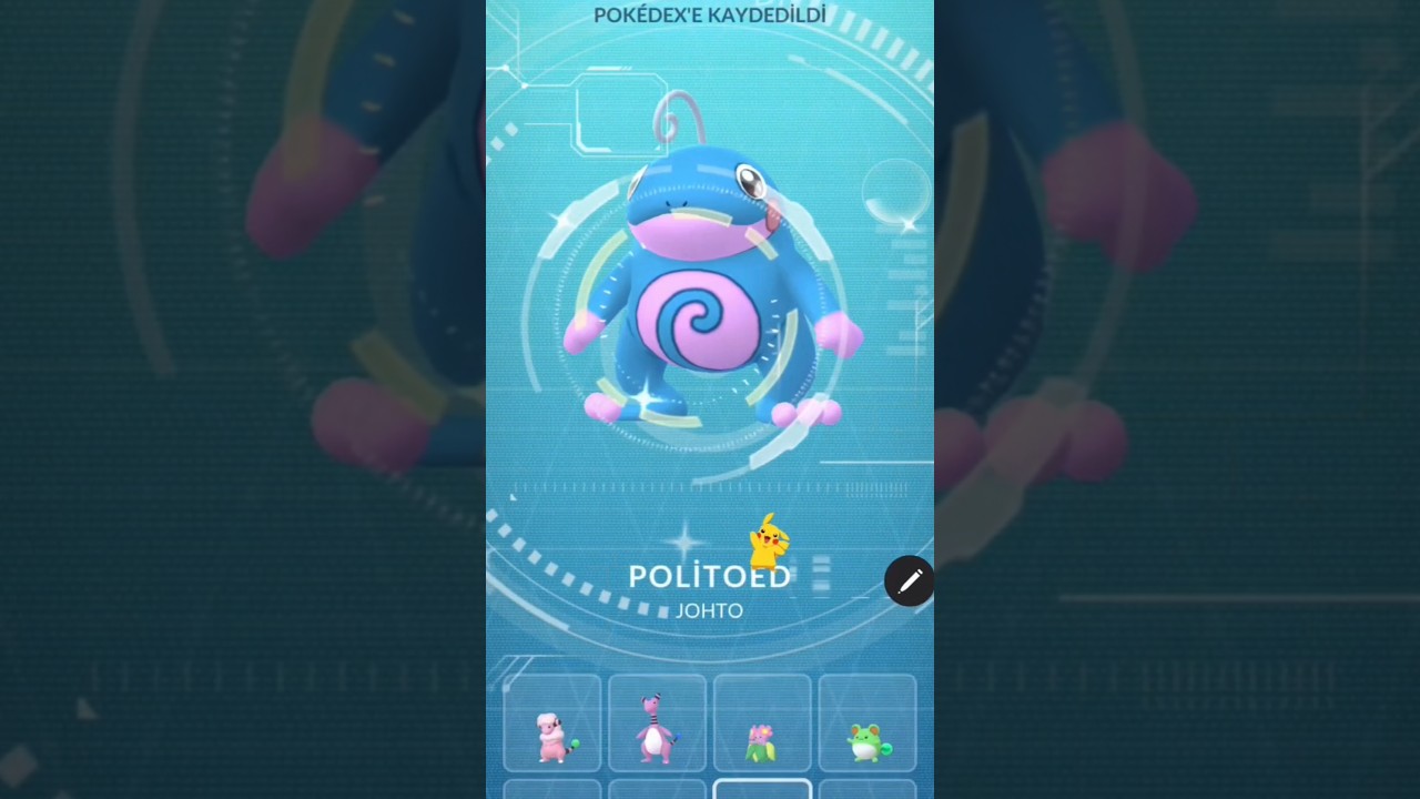 Shiny Poliwag Evolution. #pokemongo #pokemon #pokemongoturkiye #poliwag #shinypokemon