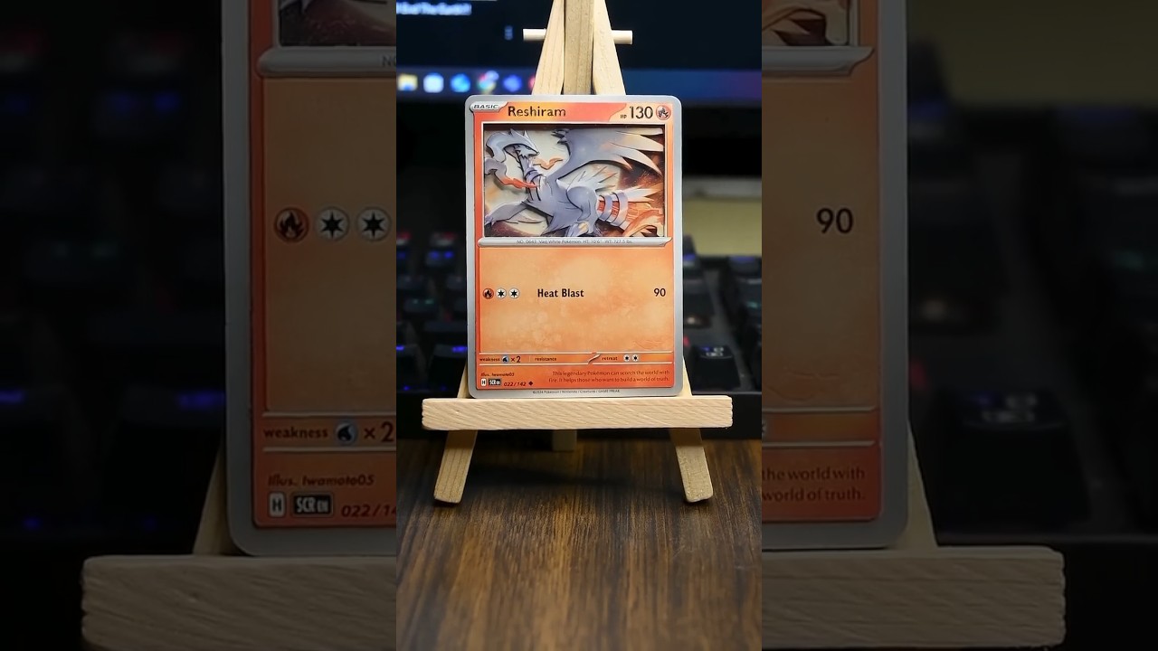 🔥🐉 A legendary blaze reborn! This 3D Reshiram card radiates pure fire and majesty #pokemon #tcg