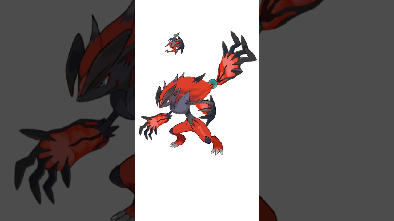 ゾロアーク＋イベルタル合成。髪鉤爪　#ポケモンフュージョン #改造ポケモン  #伝説のポケモン #最強ポケモン #pokemon