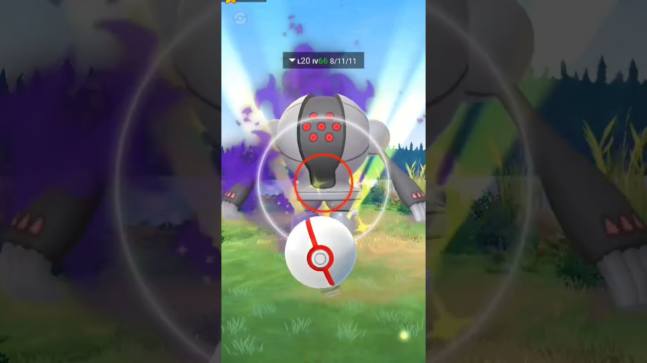 I caught Registeel in a raid battle on pokemon go 😱😱#pokemongo #legendarypokemon