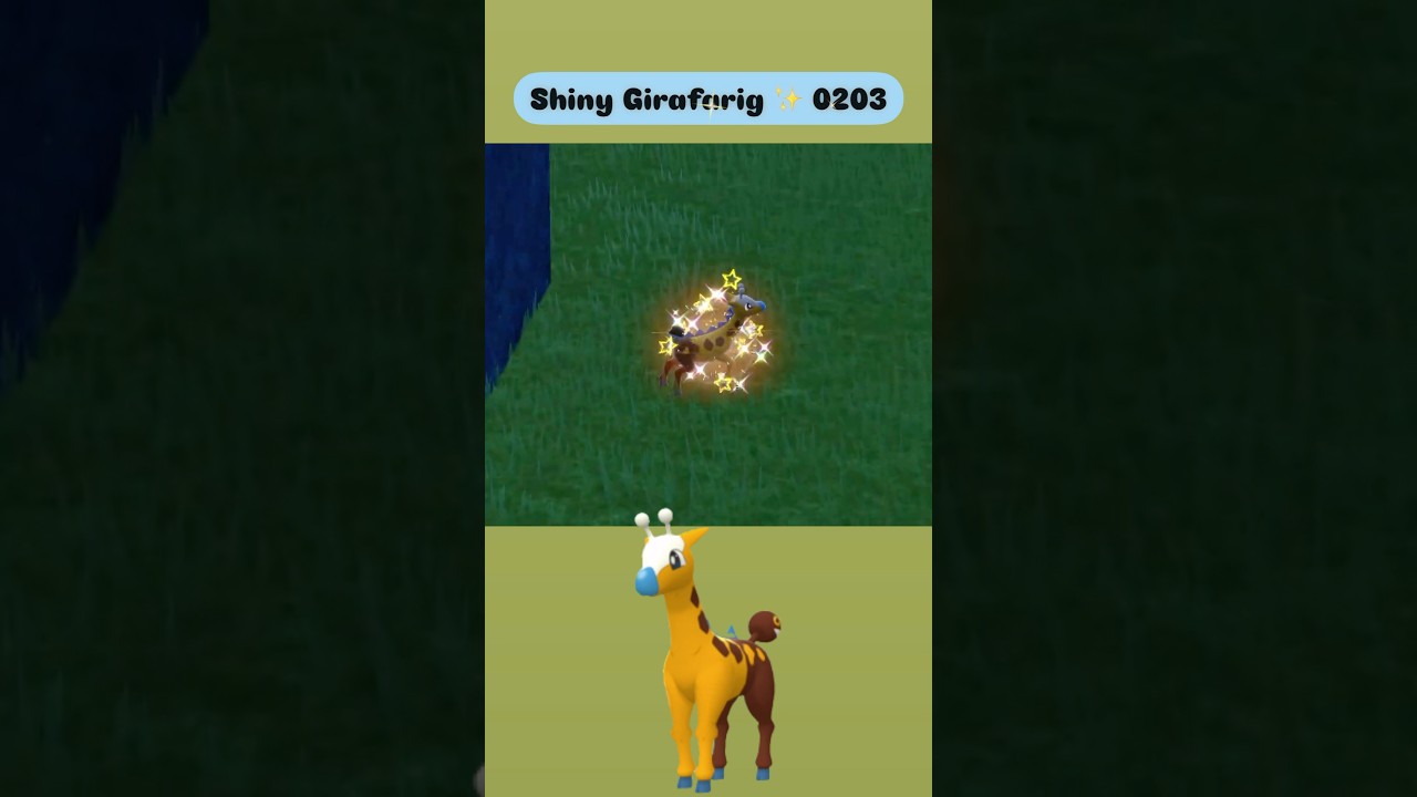 Shiny Girafarig ✨ 0203 caught in Pokemon Scarlet Indigo Disk DLC with Mass Outbreak